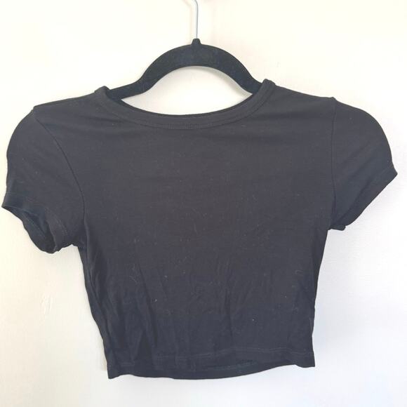 Women’s Zara Cropped Tee in Black SZ S - Picture 1 of 4